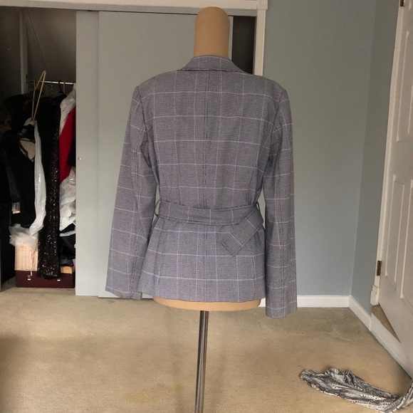 Michael Kors plaid belted jacket - Picture 2 of 3
